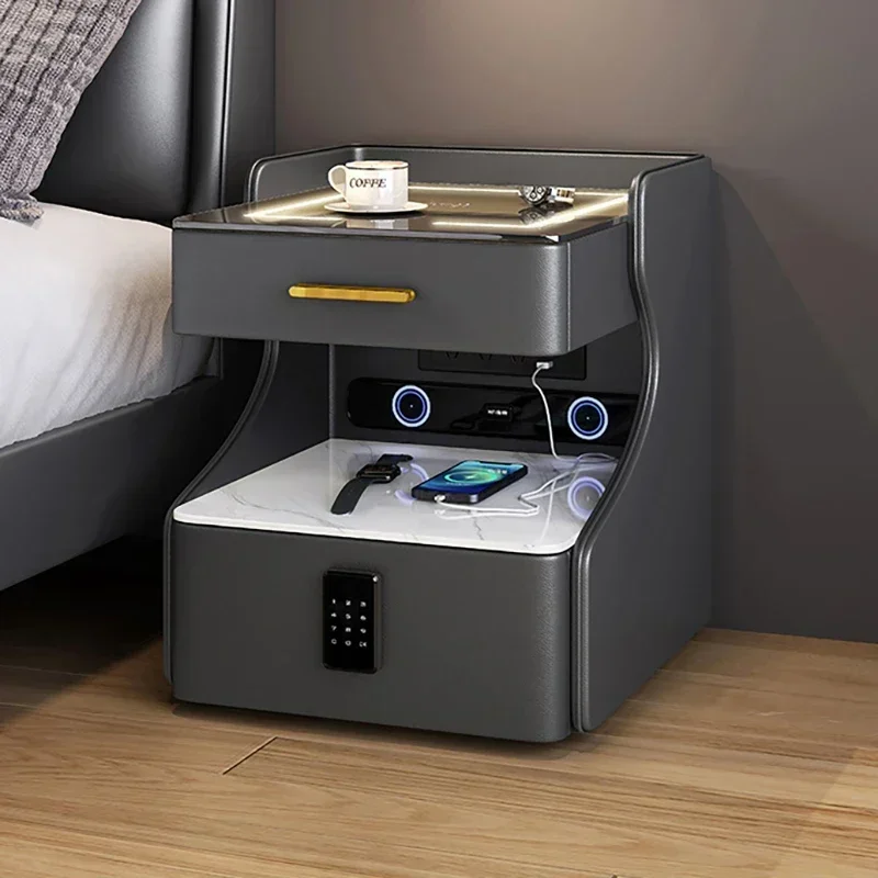 Mesita de Noche Cómoda con Caj - Home Security America reseña y precio